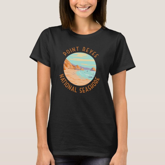 Point Reyes National Seashore Distressed Circle T-Shirt (Front)