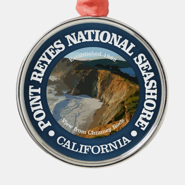 Point Reyes National Seashore Metal Tree Decoration (Front)