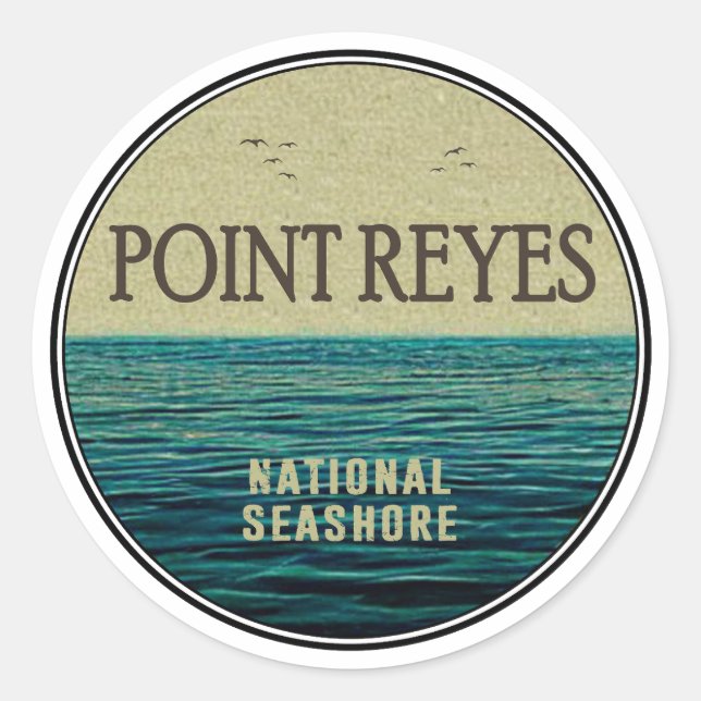 Point Reyes National Seashore Ocean Birds Classic Round Sticker (Front)