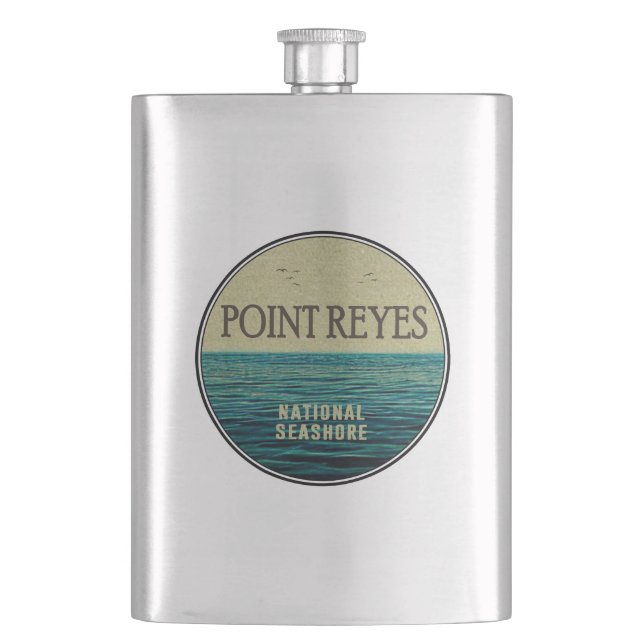 Point Reyes National Seashore Ocean Birds Hip Flask (Front)