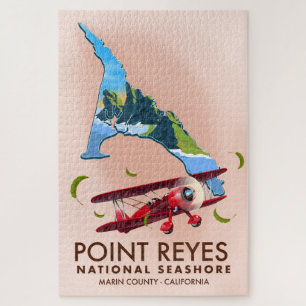 point reyes national seashore travel poster. jigsaw puzzle