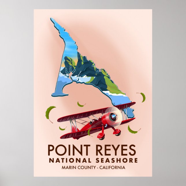 point reyes national seashore travel poster. poster (Front)