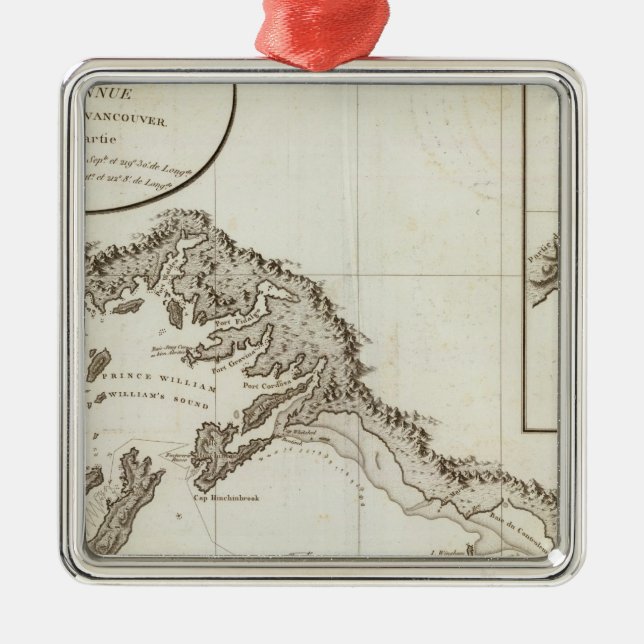 Point Riou to Point Possession Alaska Metal Tree Decoration (Front)