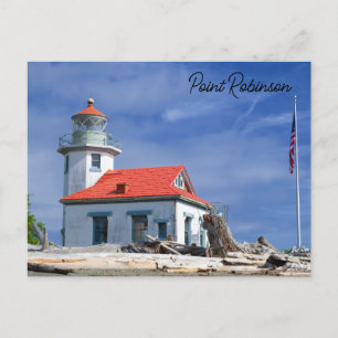 Point Robinson Lighthouse Vashon Island Washington Postcard