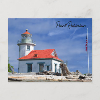 Point Robinson Lighthouse Vashon Island Washington Postcard