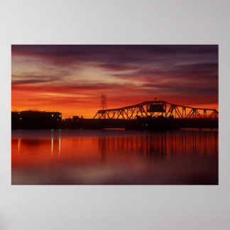 Point Street Bridge Sunrise Poster
