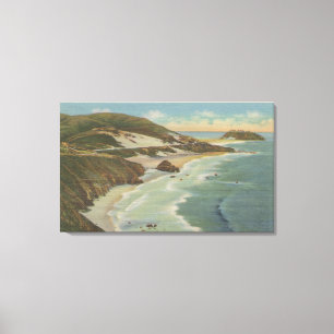 Point Sur, Carmel San Simeon Section, Hwy 1 View Canvas Print