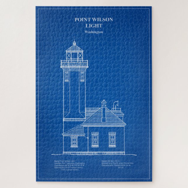 Point Wilson Lighthouse - Washington – AD Jigsaw Puzzle (Vertical)