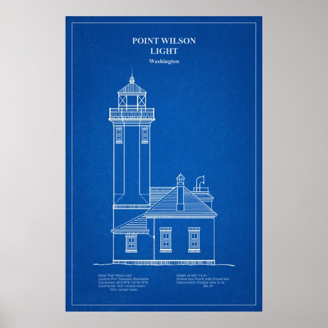 Point Wilson Lighthouse - Washington – AD Poster (Front)