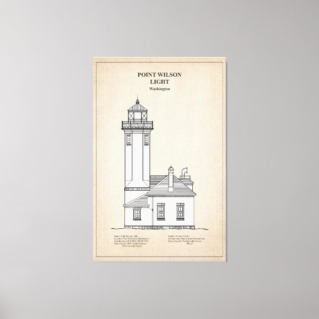 Point Wilson Lighthouse - Washington - SBD Canvas Print (Front)