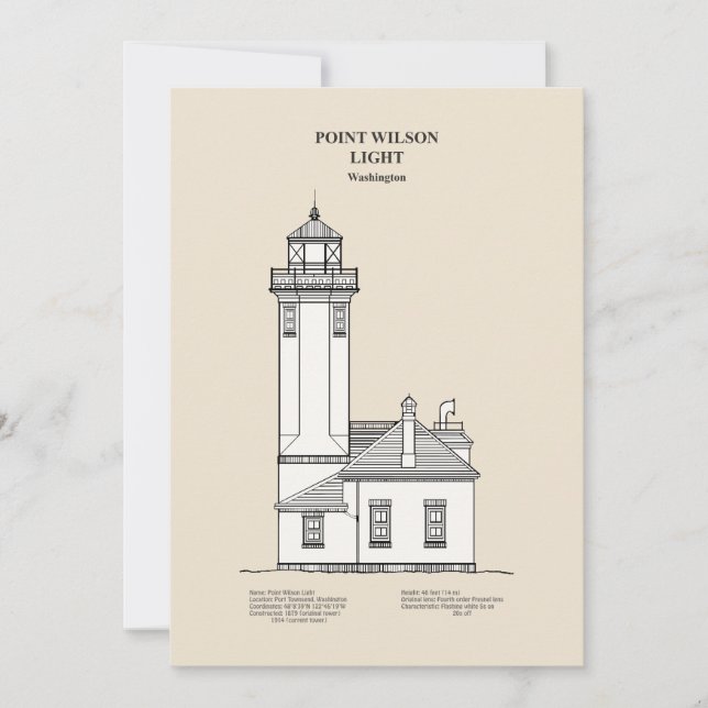 Point Wilson Lighthouse - Washington - SBD Thank You Card (Front)