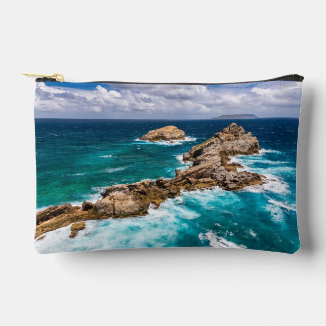 Pointe des Chateaux, Grande-Terre, Guadeloupe #2 Accessory Pouch (Front)