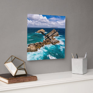 Pointe des Chateaux, Grande-Terre, Guadeloupe #2 Square Wall Clock