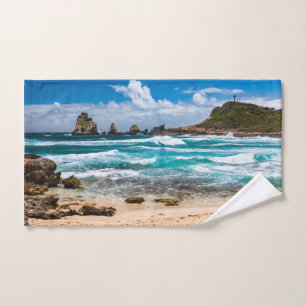 Pointe des Chateaux, Grande-Terre, Guadeloupe Bath Towel Set