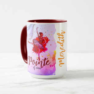 Pointe of View   Custom Ballet Dancer Name Mug