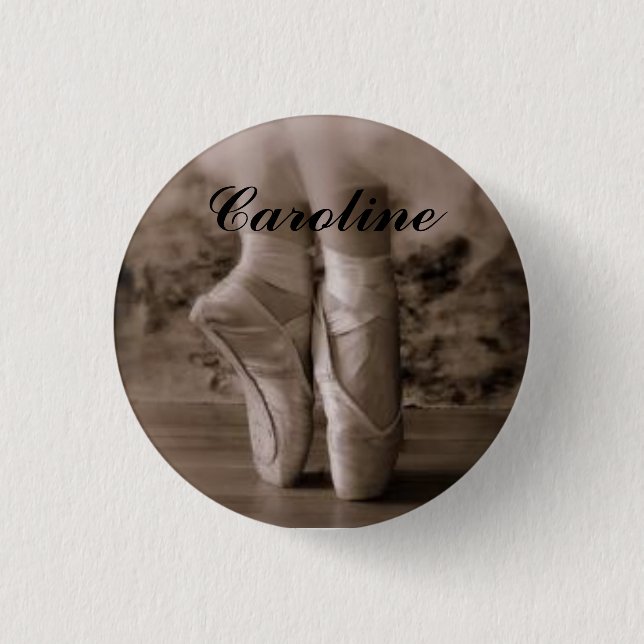 Pointe Shoe - Caroline 3 Cm Round Badge (Front)
