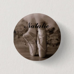 Pointe Shoe - Natalie 3 Cm Round Badge