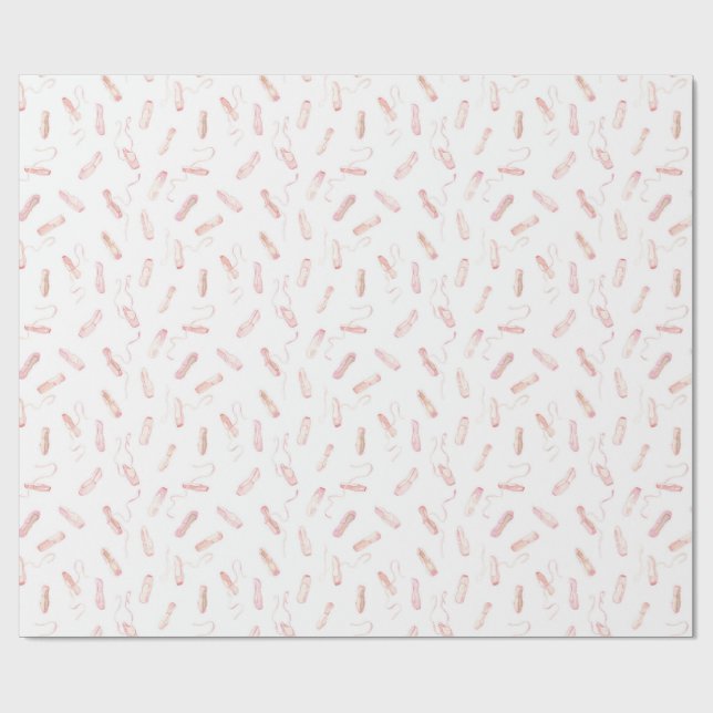 Pointe Shoe Pattern Wrapping Paper (Flat)