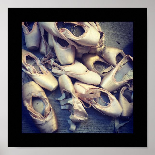 Pointe shoe poster 12" x 12" (Front)