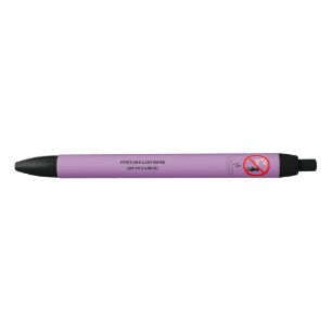 Pointe Shoe Warning Lavender Personalised Black Ink Pen