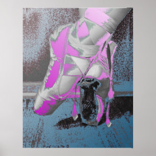 Pointe Shoes Ballet Dance Poster