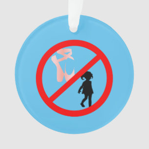 Pointe Shoes Warning Sky Blue Acrylic Ornament