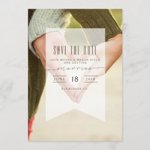 Pointed Banner Overlay   Save The Date Photo