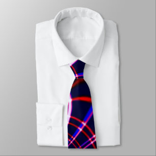 Pointed curves from blue to red and white. Lilac? Tie