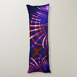 Pointed curves from blue to red, white and pink body cushion
