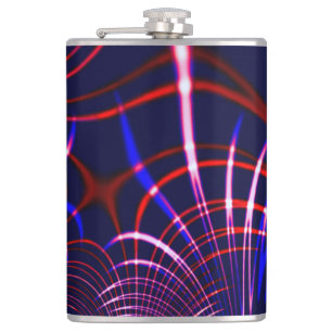 Pointed curves from blue to red, white and pink hip flask