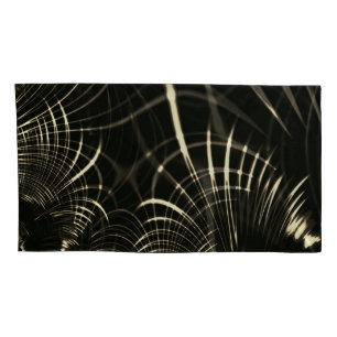 Pointed curves in khaki colour and dark background pillowcase