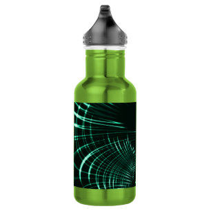 Pointed curves in mix of jungle green and neo mint 532 ml water bottle