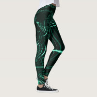 Pointed curves in mix of jungle green and neo mint