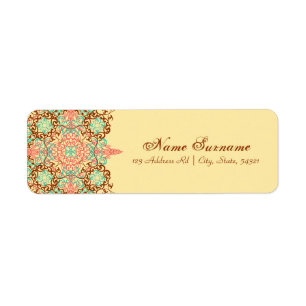 Pointed Intricate Arabesque, address labels