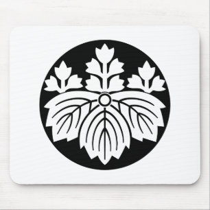 Pointed-leaf Paulownia with 53 blooms in rice cake Mouse Mat