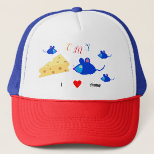 Pointed nose Blue Mice loved delightful Cheese Trucker Hat
