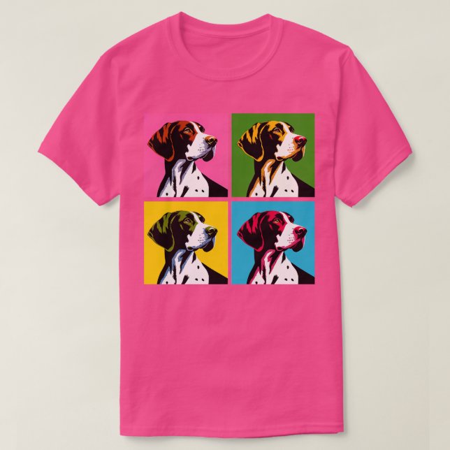 Pointer Art Dog Lovers T-Shirt (Design Front)