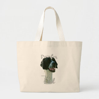 Pointer (blk) Dad 2 Large Tote Bag