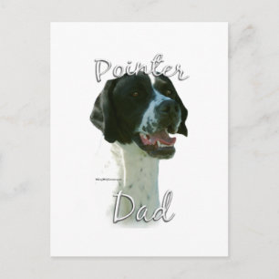 Pointer (blk) Dad 2 Postcard