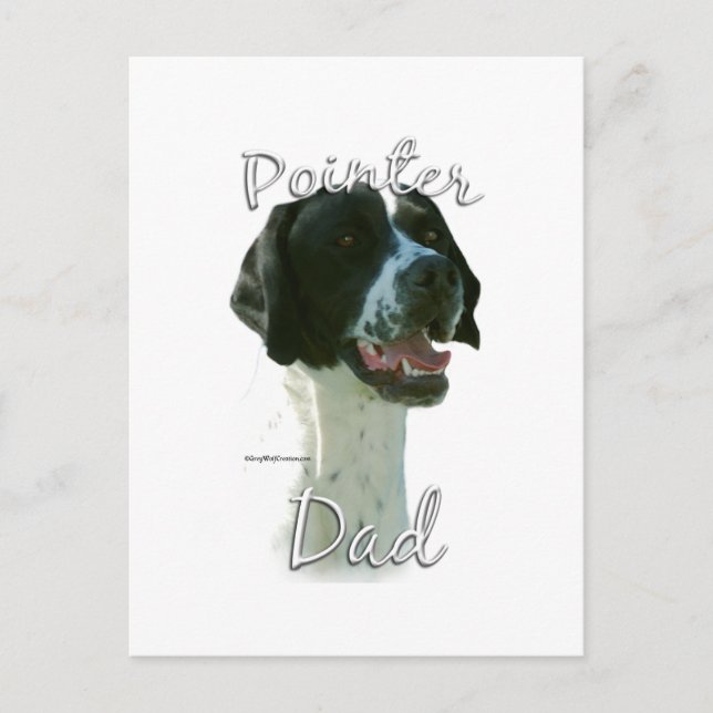 Pointer (blk) Dad 2 Postcard (Front)