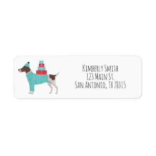 Pointer Christmas Return Address