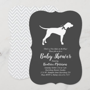 Pointer Dog Baby Shower Neutral Invitation