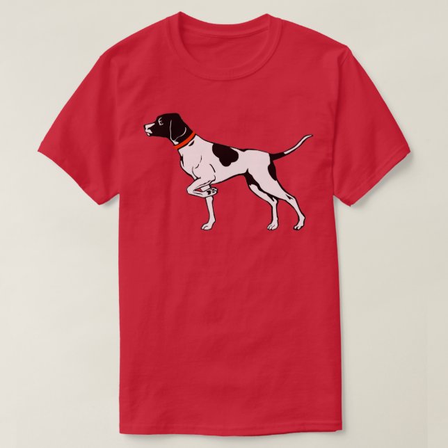 Pointer Dog Graphic English Pointer Dog Pointing B T-Shirt (Design Front)