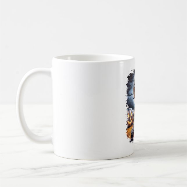Pointer Dog Halloween Square Coffee Mug (Left)