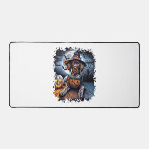 Pointer Dog Halloween Square Desk Mat
