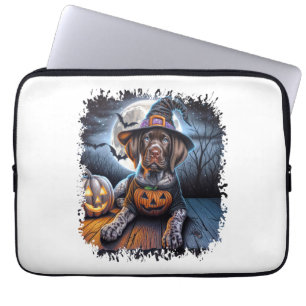 Pointer Dog Halloween Square Laptop Sleeve