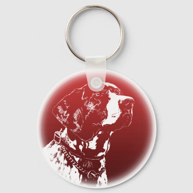Pointer Dog Key Chains Stylish Dog Lover Keychains (Front)