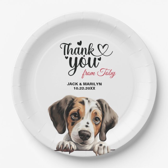 Pointer Dog Paper Plate (Front)