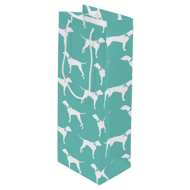 Pointer Dog Puppy English Setter Wine Gift Bag (Front Angled)