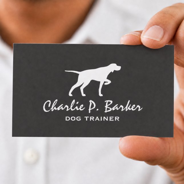 Pointer Dog Silhouette Business Card (Creator Uploaded)